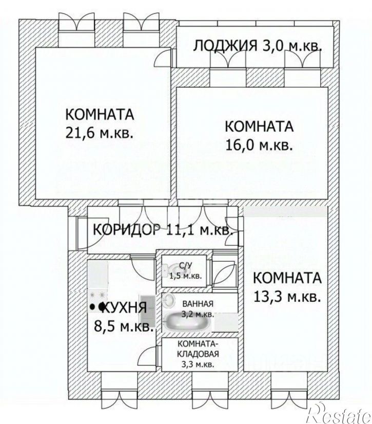 3-комн квартира ул Карла Либкнехта, 6,  д. 6
