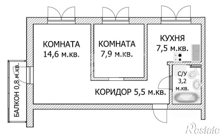 2-комн квартира ул Шоссейная, 1,  д. 1