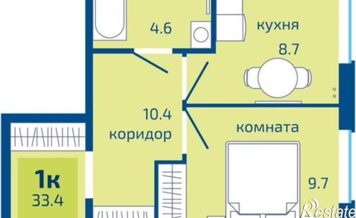 1-комн квартира Пермь, Целинная улица, 59к2