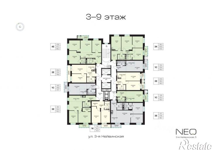 4-комн квартира в новом доме 3-я Нейвинская улица, 5