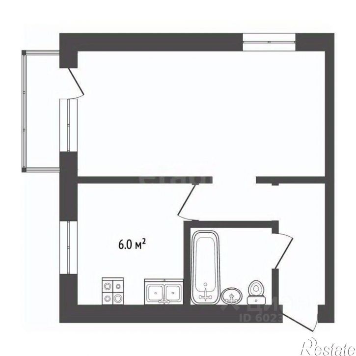 1-комн квартира ул Чайковского, 24,  д. 24