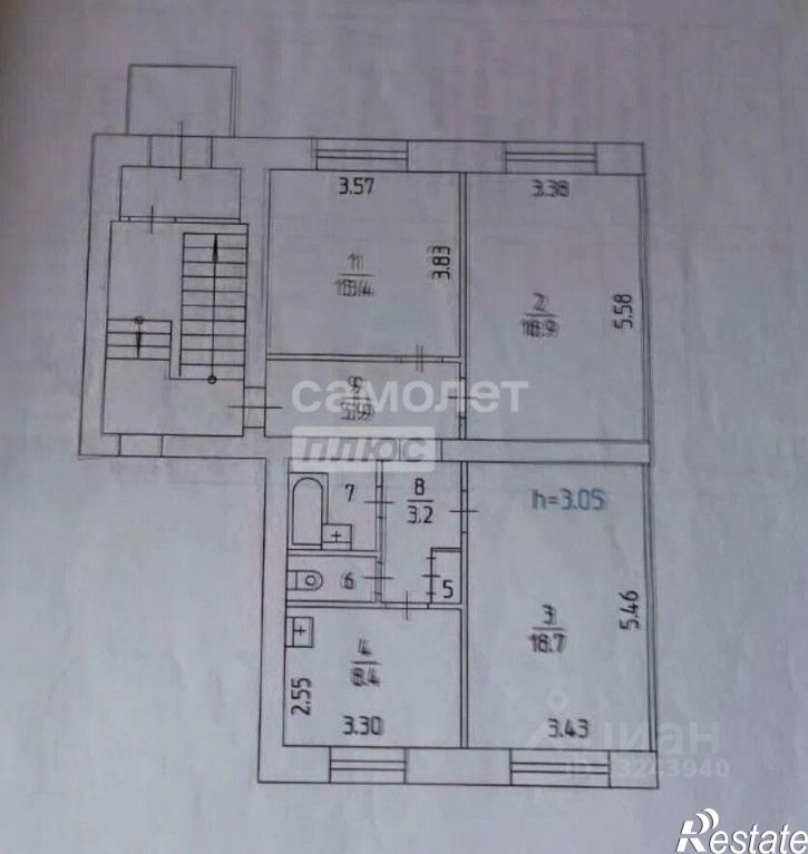 3-комн квартира Пермь г., Кировский, Ласьвинская ул., д.8