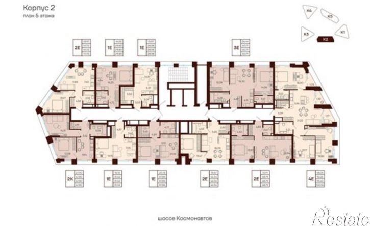 2-комн квартира в новом доме Пермь, микрорайон Центр, ЖК Манеры