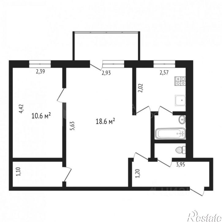 2-комн квартира Чайковский, улица Карла Маркса, 5