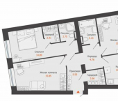 3-комн, 84кв м, этаж 4/15 ул Дзержинского, 29в