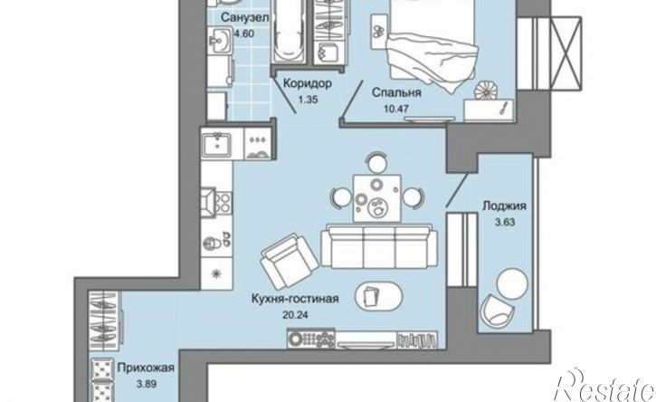 1-комн квартира Пермь, улица Дзержинского