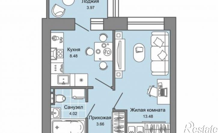 1-комн квартира Пермь, улица Дзержинского