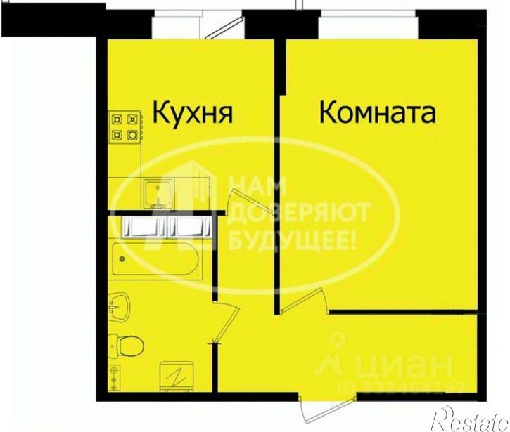 1-комн квартира ул 50 лет ВЛКСМ, 25Б,  д. 25Б
