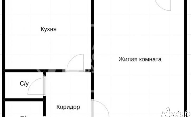 1-комн квартира ул Парковая, 24,  д. 24