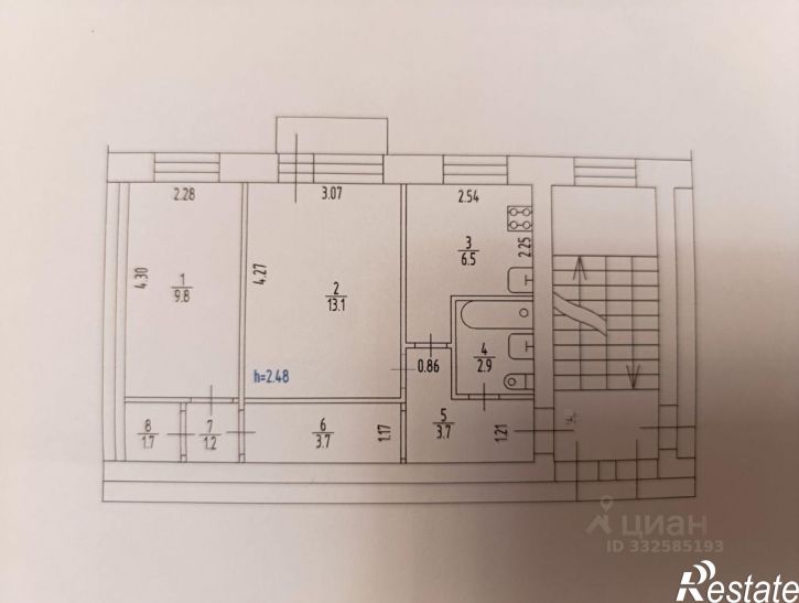 2-комн квартира Пермь, Народовольческая улица, 4