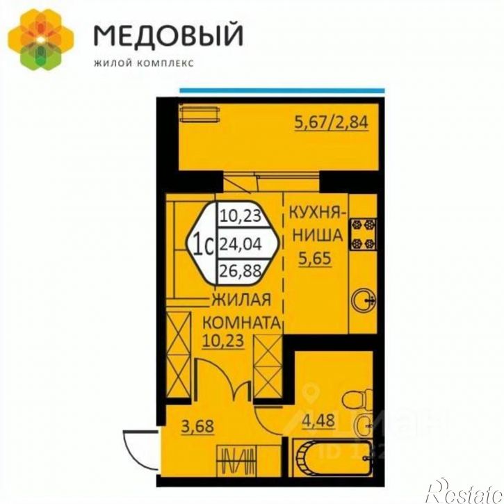 1-комн квартира в новом доме ул Г.Н.Нифантова, 12,  д. 12