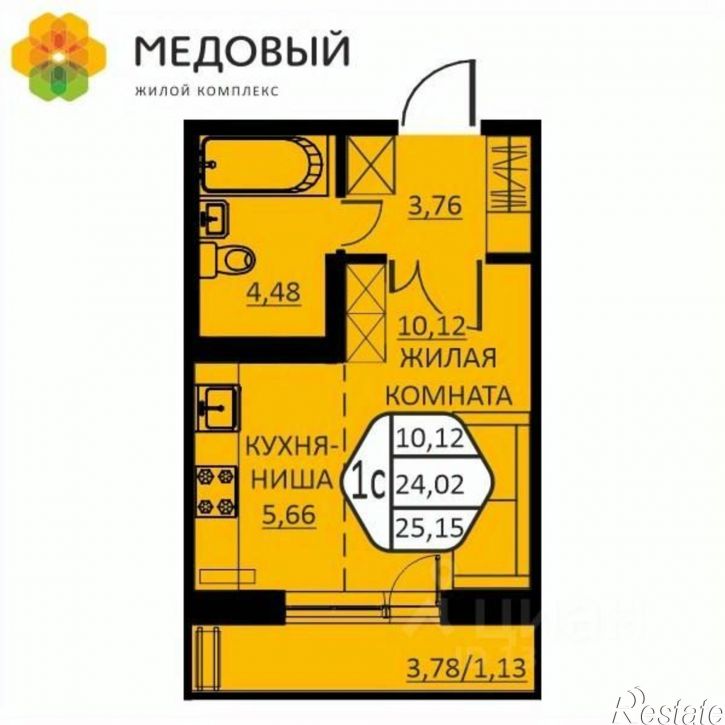 1-комн квартира в новом доме ул Г.Н.Нифантова, 12,  д. 12