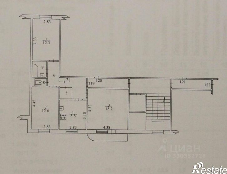 3-комн квартира ул Садовое Кольцо, 2,  д. 2