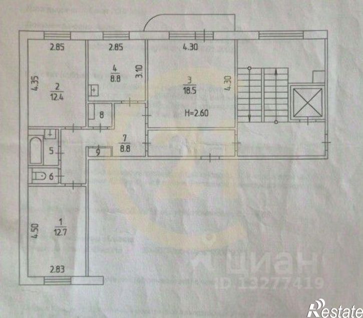 3-комн квартира Пермь, Коломенская улица, 5