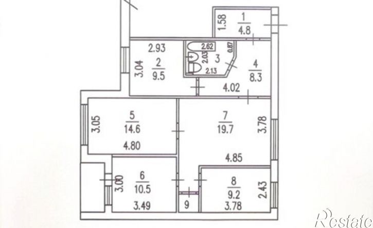 4-комн квартира Чайковский, улица Азина, 33