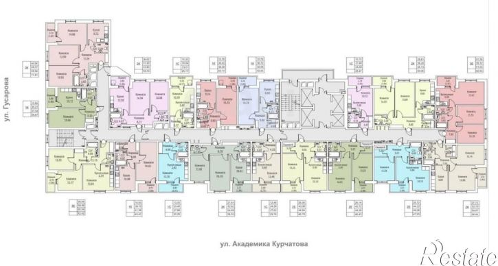 2-комн квартира в новом доме улица Гусарова, 5А