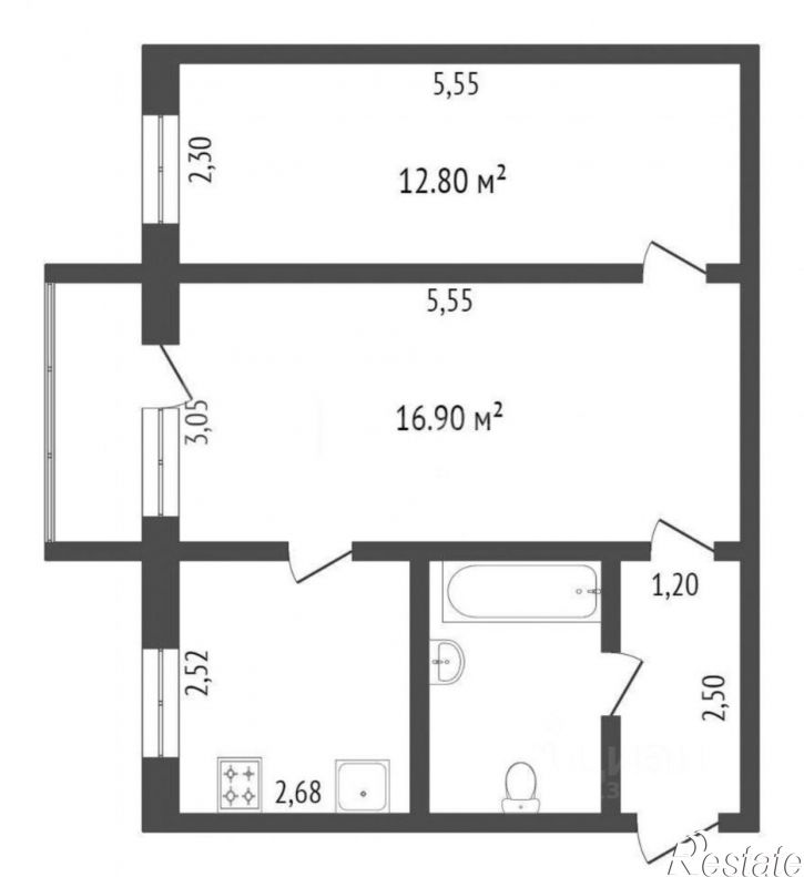 2-комн квартира Пермский район, село Усть-Качка