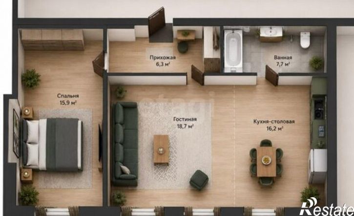2-комн квартира Пермь, улица Куйбышева, 7