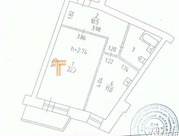 1-комн квартира Пермь г., Индустриальный, Мира ул., д.11