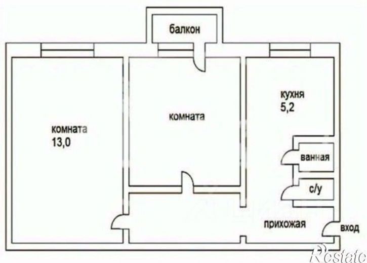 2-комн квартира ул Юбилейная, 13,  д. 13