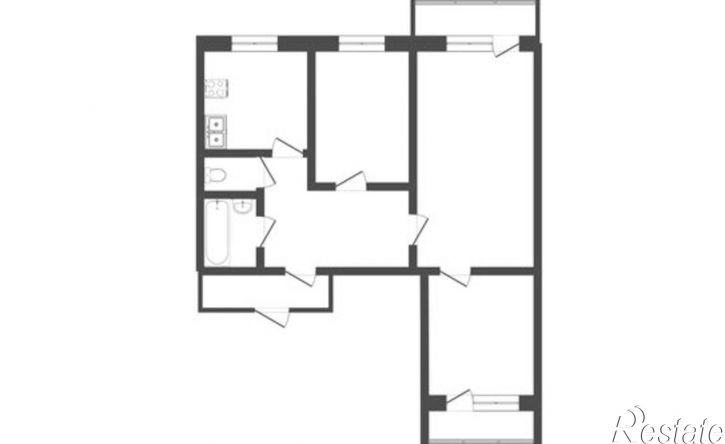 3-комн квартира Пермь, улица Челюскинцев, 2Б