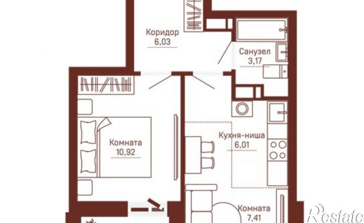 2-комн квартира в новом доме Пермь, Кронштадтская улица, 39