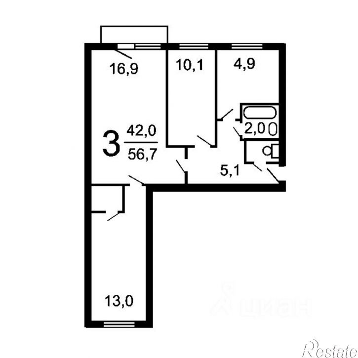 3-комн квартира ул Газеты Искра, 38,  д. 38