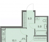 1-комн, 36 кв м, этаж 14/25 Трамвайная улица, 27