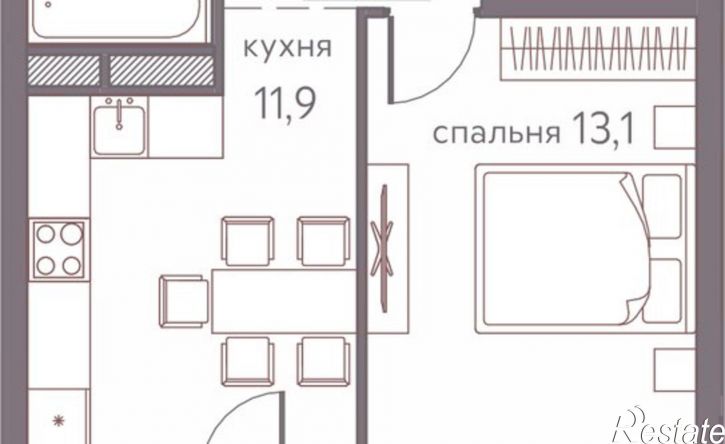 1-комн квартира в новом доме Пермь, Серебристая улица, 3
