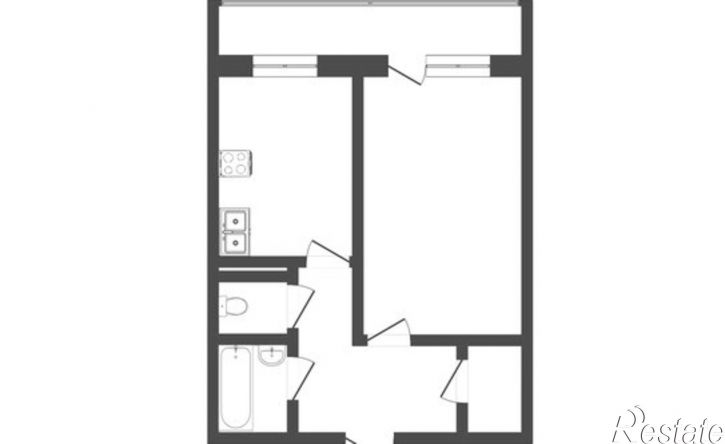 1-комн квартира Пермь, улица Адмирала Ушакова, 65