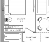 2-комн, 38 кв м, этаж 3/8 ул Комиссара Пожарского, 11/5