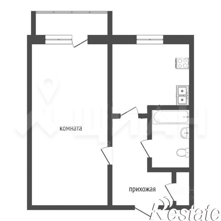 1-комн квартира улица Пятилетки, 51,  д. 51